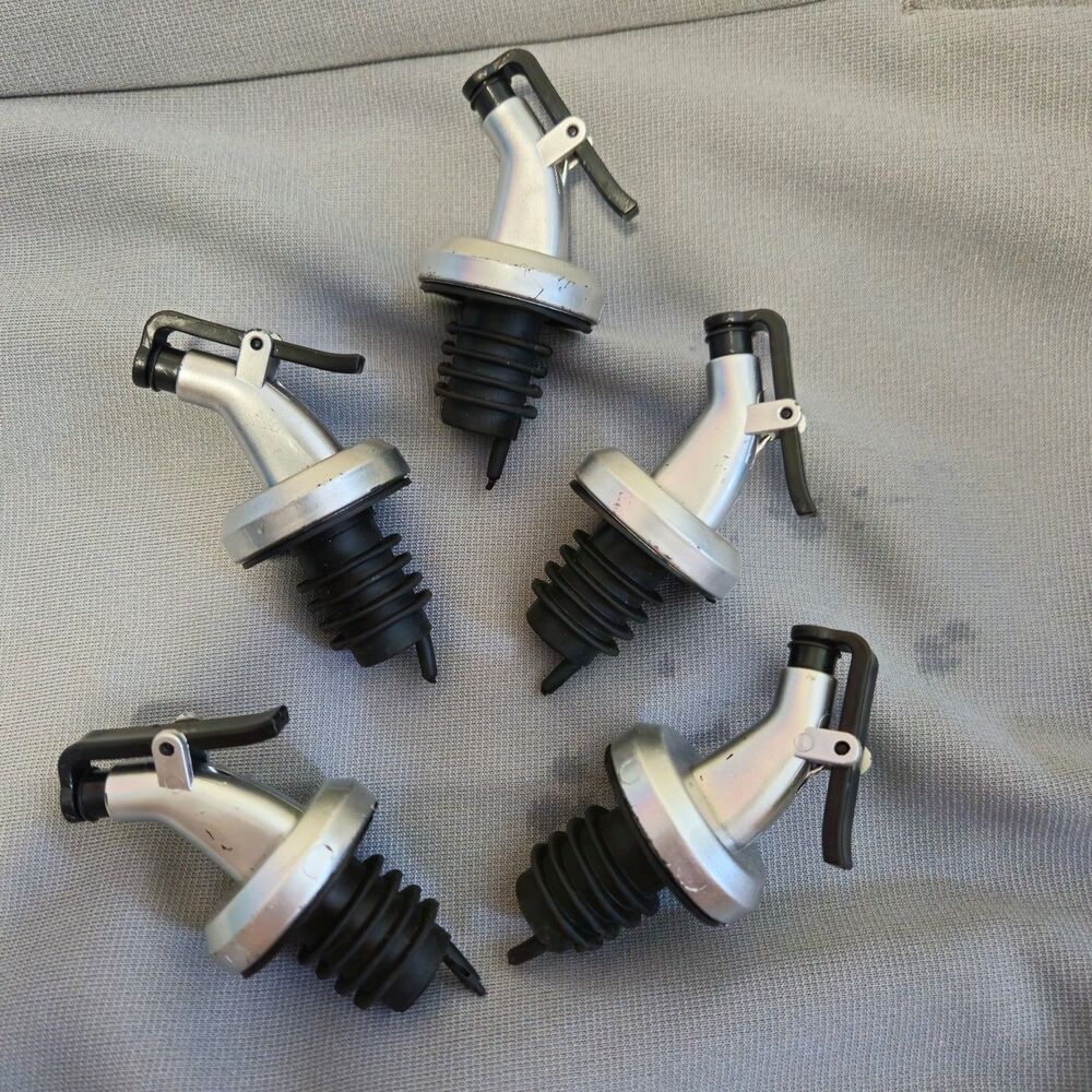 5 PCS Oil Pour Spouts Olive Oil Vinegar Wine Dispenser Leak-Proof Bottle Stopper